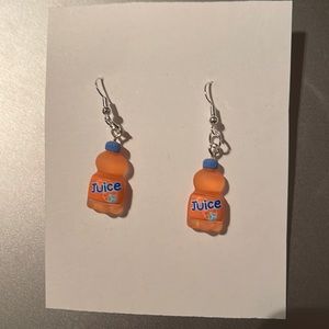 3/$20 handmade juice jug earrings